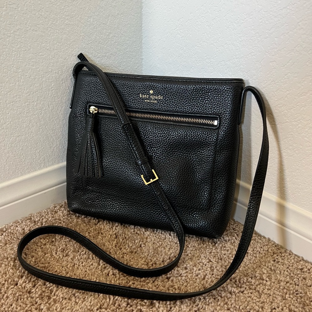 Kate Spade Black Leather Crossbody Bag